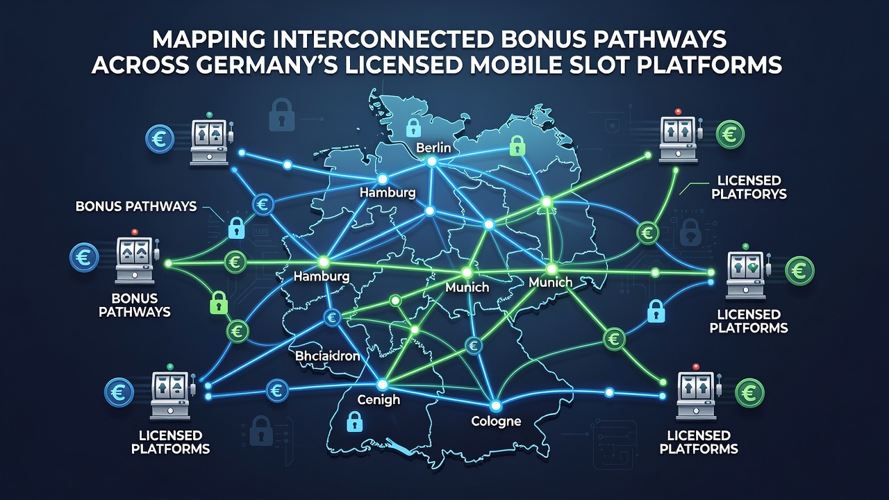 Mobile Slot-Oberfläche mit vernetzten Bonusoptionen in einem deutschen lizenzierten Casino